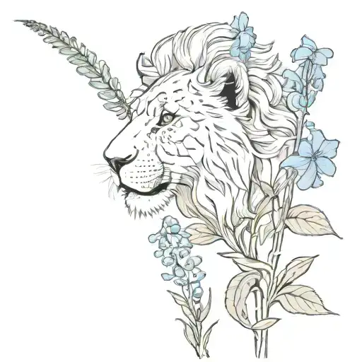 Half Lion And Half Larkspur Flower