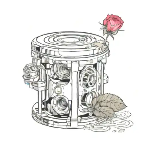 Piston With Rose Growing