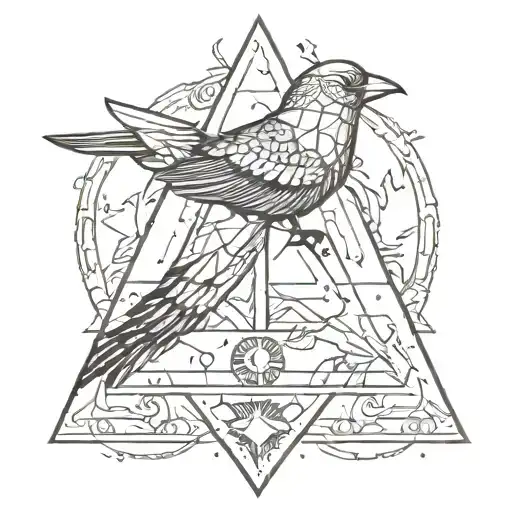 A Triangle With A Bird In It With The Armor