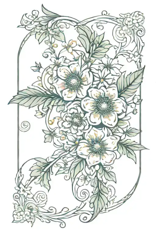 Floral Design Incorporating Gemini Zodiac Sign