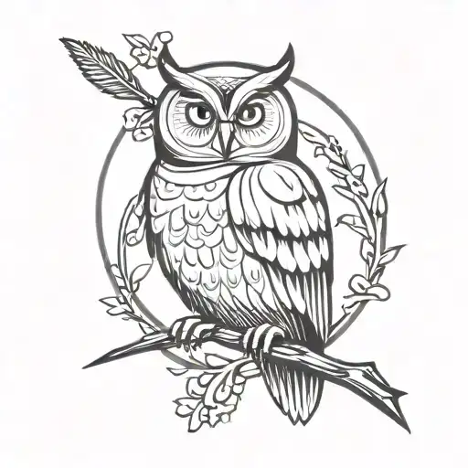 Athena Owl With Spear