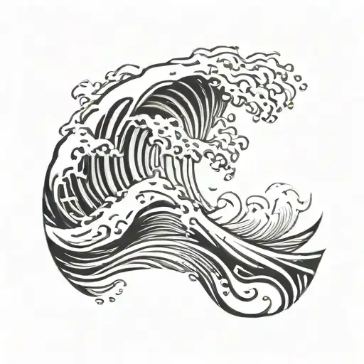 Ocean Wave Armband Simplistic