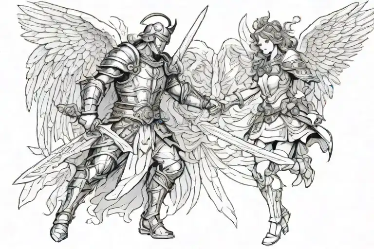 Warrior And Angel
