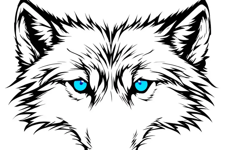 Wolf With Blue Eyes