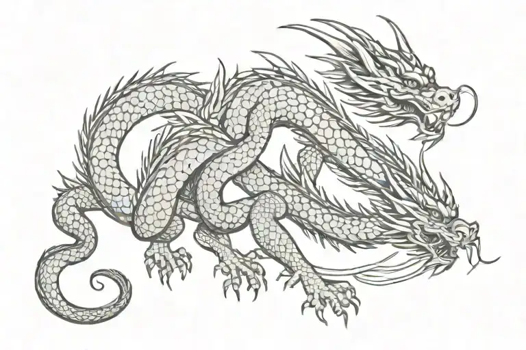 Girl Oriental Dragon