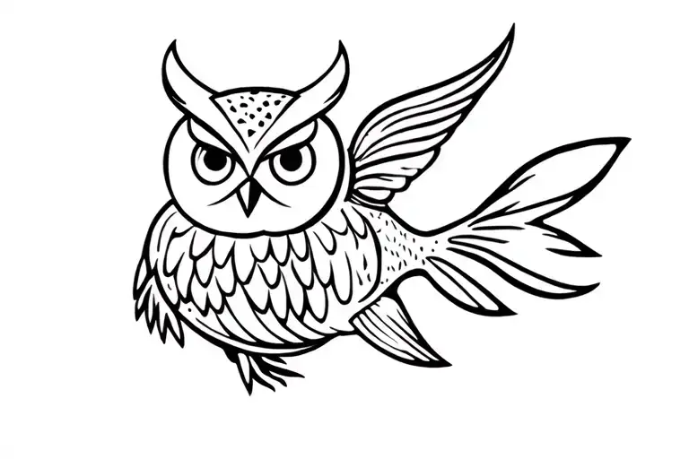 Owl And Fish