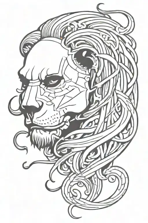 Leo Zodiac Tattoo With Skull