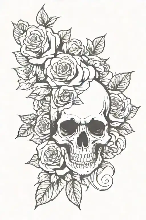 Semi Colon Incorporated Skull And Roses