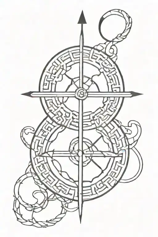 Two Sigils Connected Line