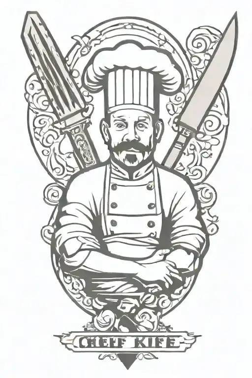 444 In Shape Of Chef Knife