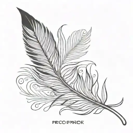 Pecock Feather Name Written