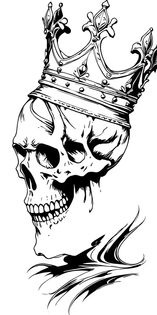 Skull Wearing A Crown
