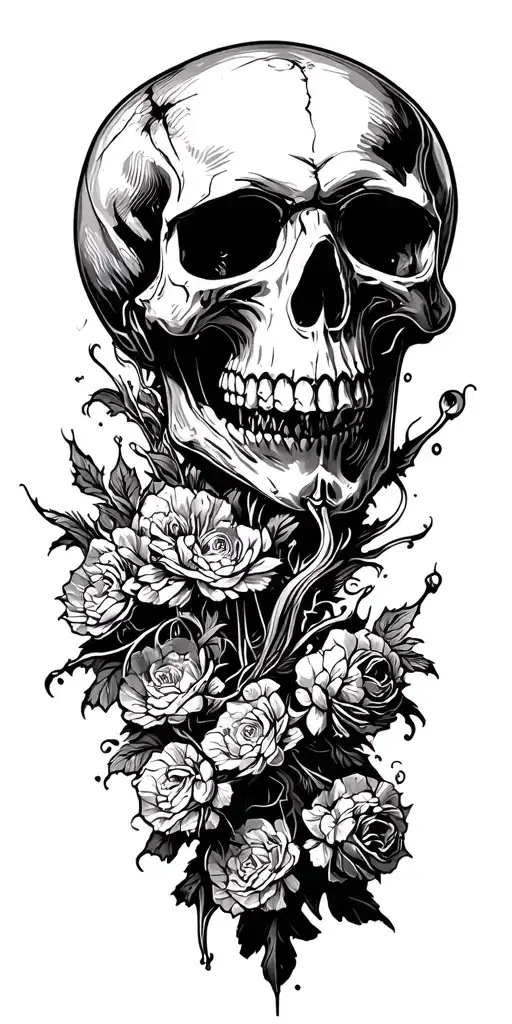 Skull Soft Shading Incorporating Elements Inspired