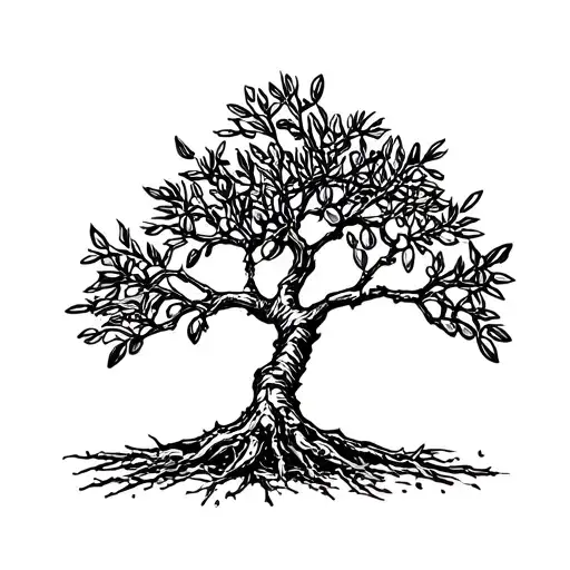 Olive Tree With Grafted Branches