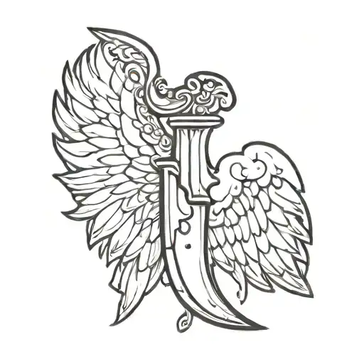 Knife With Angel Wings