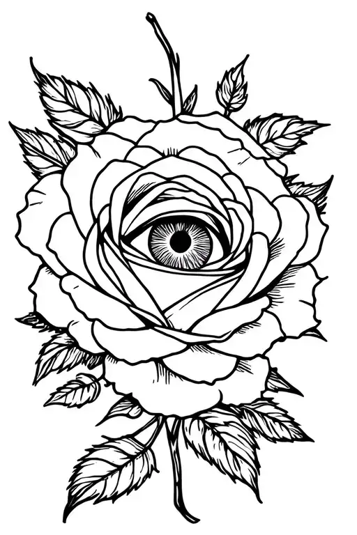 Rose With An Eye In The Center