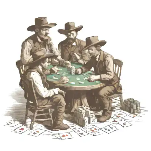 An Old Western Poker Game