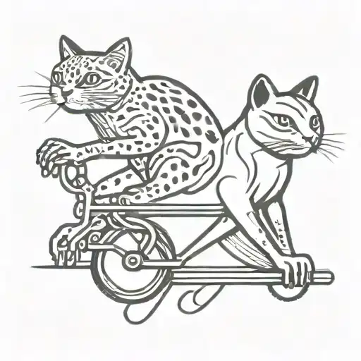 Cat And Frog Riding