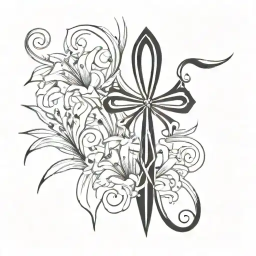 Ankh With Spider Lily