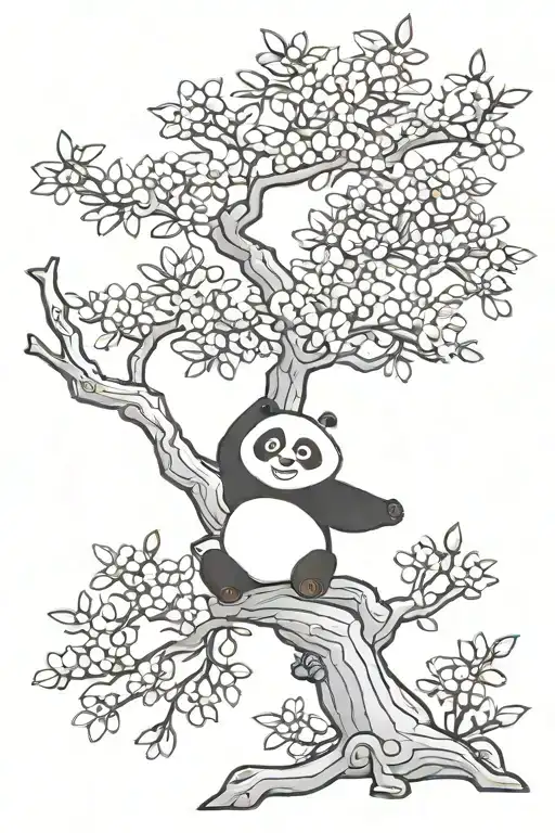 Kung Fu Panda Cherry Blossom Tree Branch