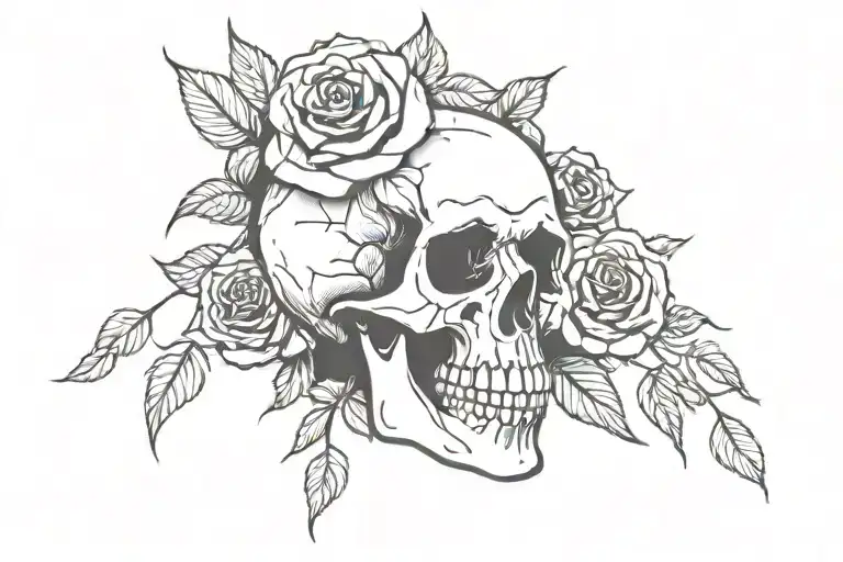 Skull And Roses Growing