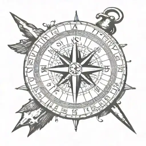 Compass With The Words Sic Parvis Magna