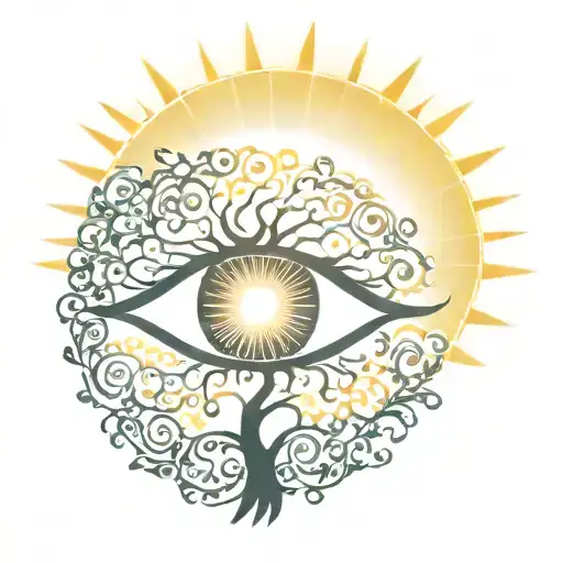 Eye Tree Sun Rays