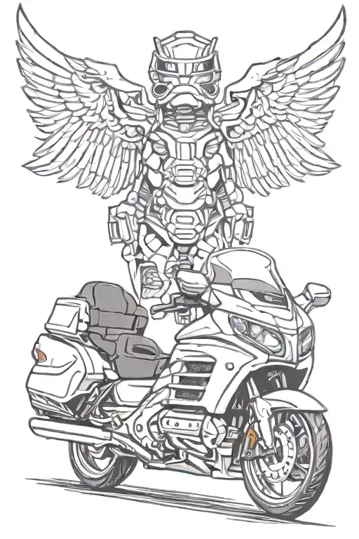 Goldwing Honda Symbol Incorporating Elements