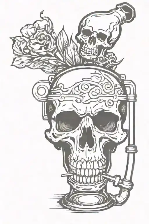 Skull Smoking Bong Incorporated