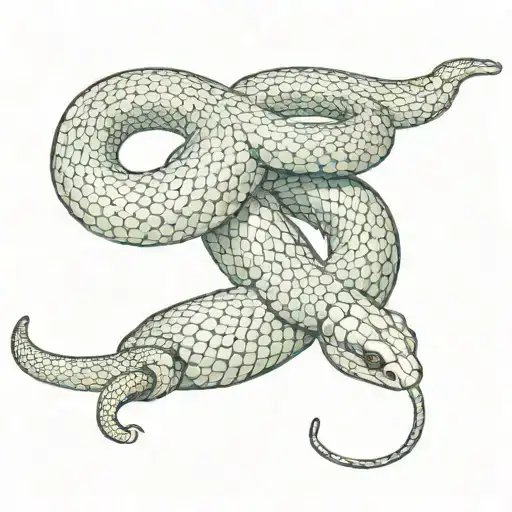 Snake Biting Off Its Tail