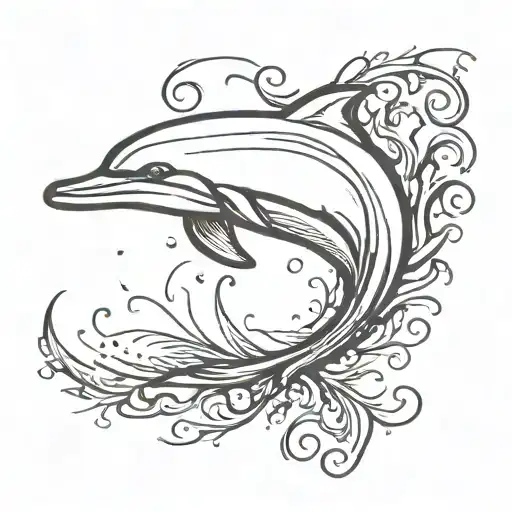 Dolphin With The Letter D