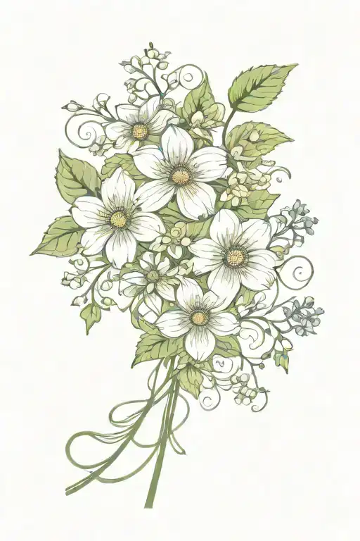 Forget Be Not Flower Vine Wrapping