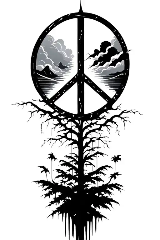 Peace And Lightining Storm And Time And Nature