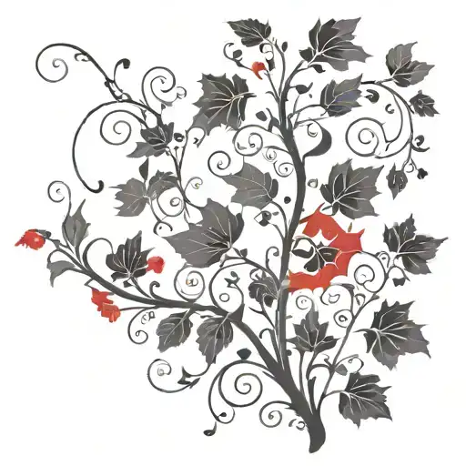 Black With Vine And Red