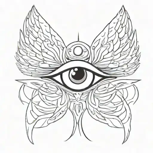 Angel Seraphim In The Image Of An Eye With Many Many Many Wings