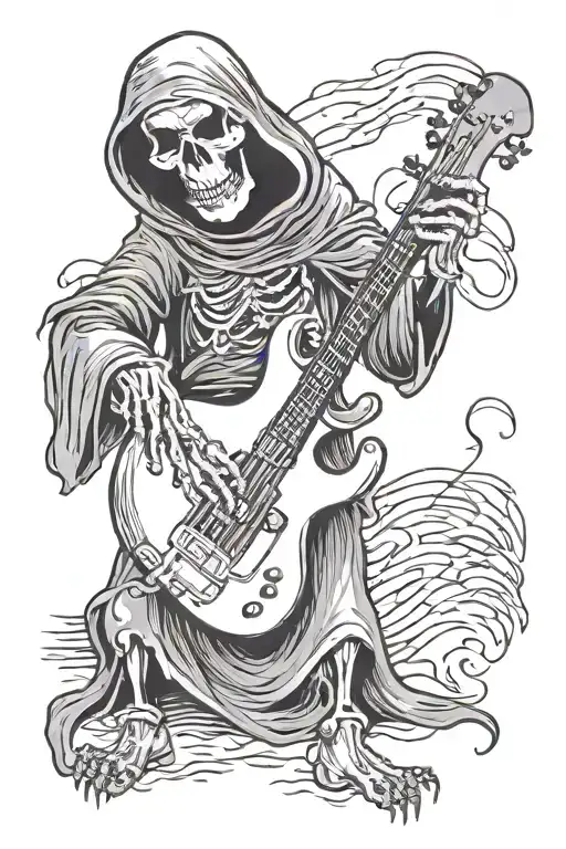 The Grim Reaper With A Bass Guitar
