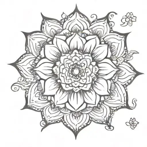 Lotus Flower Mandala Design