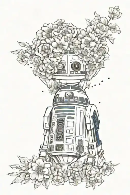 Floral Simple Star Wars Design