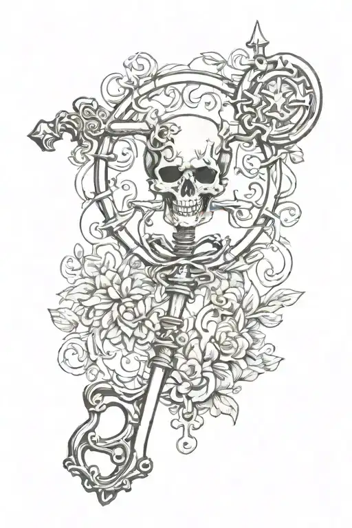 Witchy Skeleton Key