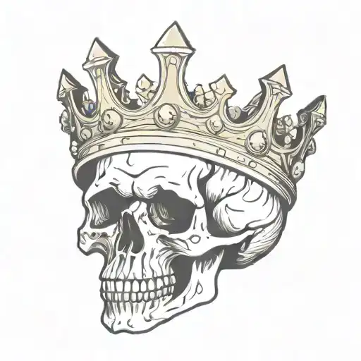 Skull Wearing A Crown