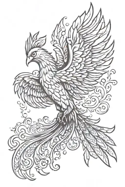 Phoenix Bird Flying