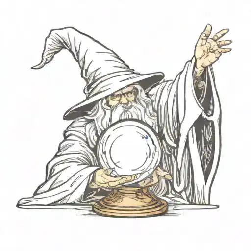 Wizard Holding Crystal Ball
