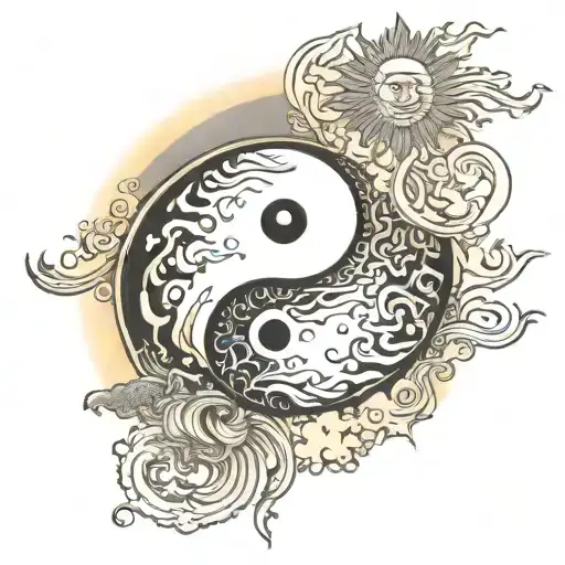 Yin Yang Sun Setting