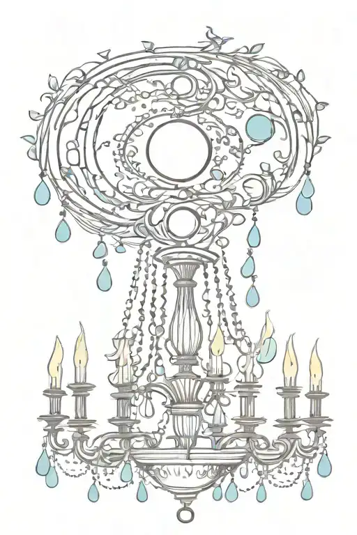 Chandelier Design With Moon