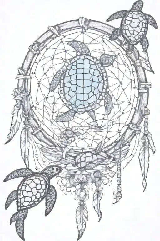 Dream Catcher And Sea Turtle