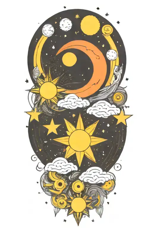 Psychedelic Mystic Moons And Stars Fillers