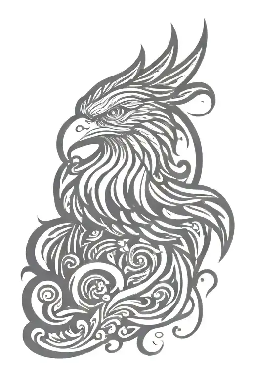 Eagle Royal Flourish Wearing Crown