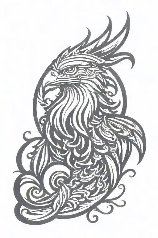 Eagle Royal Flourish Wearing Crown