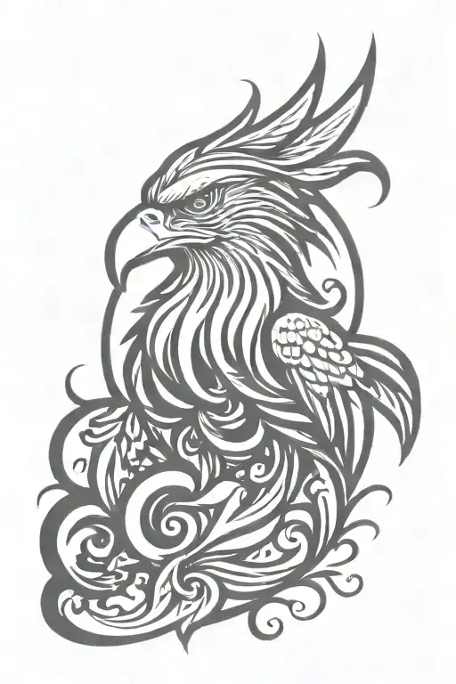 Eagle Royal Flourish Wearing Crown