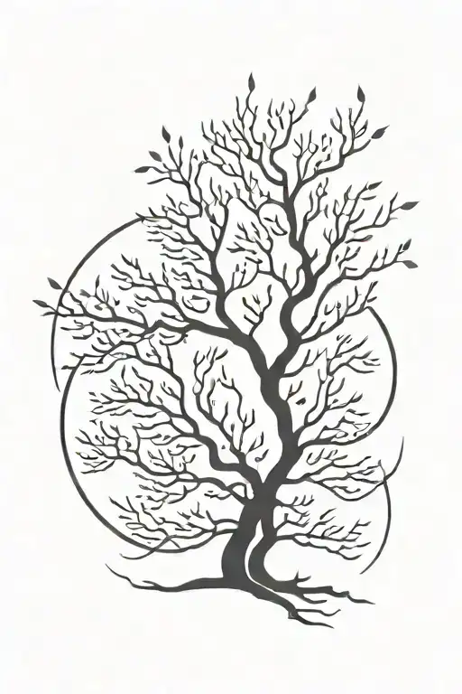 A Simple Tree With The Branches Being Lightning